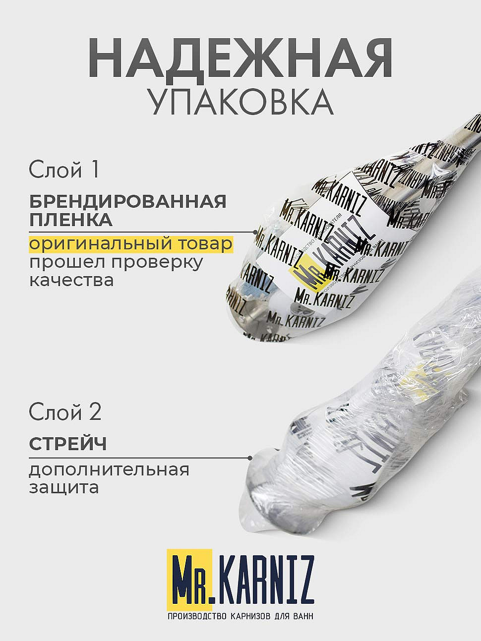 Карниз для ванной Угловой Дуга 125х125 Усиленный 20 мм фото 8