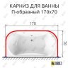 Карниз для ванны П-образный 170х70 Усиленный 20 мм MrKARNIZ фото 2