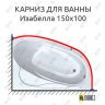 Карниз для ванны Bach Изабелла 150х100 Усиленный 25 мм MrKARNIZ фото 1